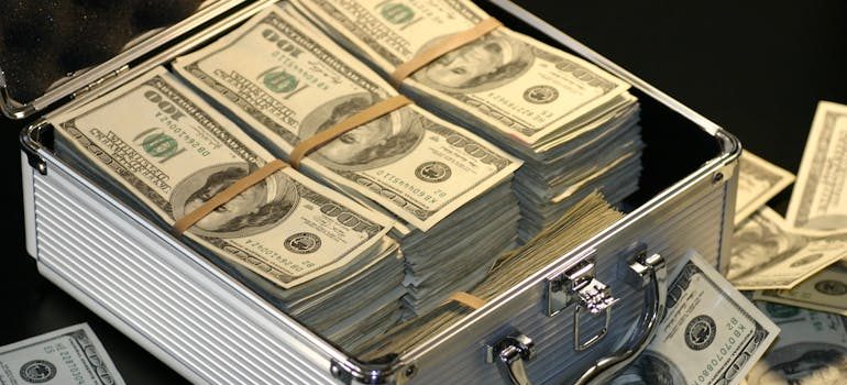 money in a briefcase