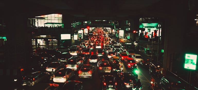 Florida road filled with traffic